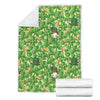 St Patrick's Day Shamrock Pattern Print Blanket-grizzshop