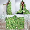 St Patrick's Day Shamrock Pattern Print Hooded Blanket-grizzshop