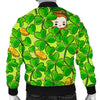 St Patrick's Day Shamrock Pattern Print Men's Bomber Jacket-grizzshop