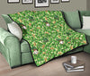 St Patrick's Day Shamrock Pattern Print Quilt-grizzshop