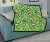 St Patrick's Day Shamrock Pattern Print Quilt-grizzshop