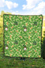 St Patrick's Day Shamrock Pattern Print Quilt-grizzshop