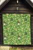 St Patrick's Day Shamrock Pattern Print Quilt-grizzshop