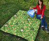 St Patrick's Day Shamrock Pattern Print Quilt-grizzshop