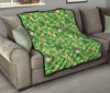 St Patrick's Day Shamrock Pattern Print Quilt-grizzshop