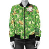 St Patrick's Day Shamrock Pattern Print Women Casual Bomber Jacket-grizzshop