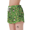 St Patrick's Day Shamrock Pattern Print Women's Shorts-grizzshop