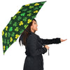 St Patrick's Day Shamrock Print Pattern Automatic Foldable Umbrella-grizzshop