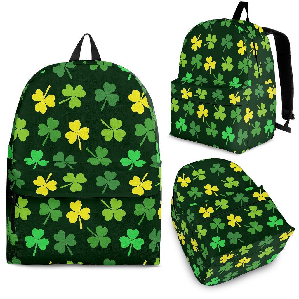 St Patrick's Day Shamrock Print Pattern Backpack-grizzshop