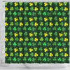 St Patrick's Day Shamrock Print Pattern Bathroom Shower Curtain-grizzshop