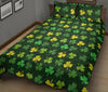 St Patrick's Day Shamrock Print Pattern Bed Set Quilt-grizzshop