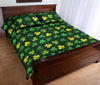 St Patrick's Day Shamrock Print Pattern Bed Set Quilt-grizzshop