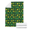 St Patrick's Day Shamrock Print Pattern Blanket-grizzshop