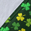 St Patrick's Day Shamrock Print Pattern Blanket-grizzshop