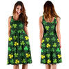 St Patrick's Day Shamrock Print Pattern Dress-grizzshop