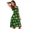 St Patrick's Day Shamrock Print Pattern Dress-grizzshop