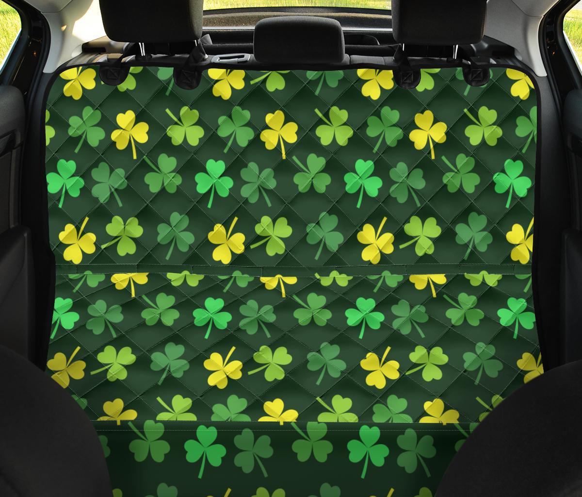 St Patrick's Day Shamrock Print Pattern Pet Car Seat Cover-grizzshop