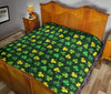 St Patrick's Day Shamrock Print Pattern Quilt-grizzshop