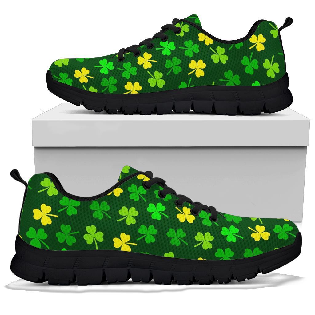 St Patrick's Day Shamrock Print Pattern Sneaker Shoes For Men Women-grizzshop