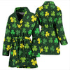 St Patrick's Day Shamrock Print Pattern Women Long Robe-grizzshop