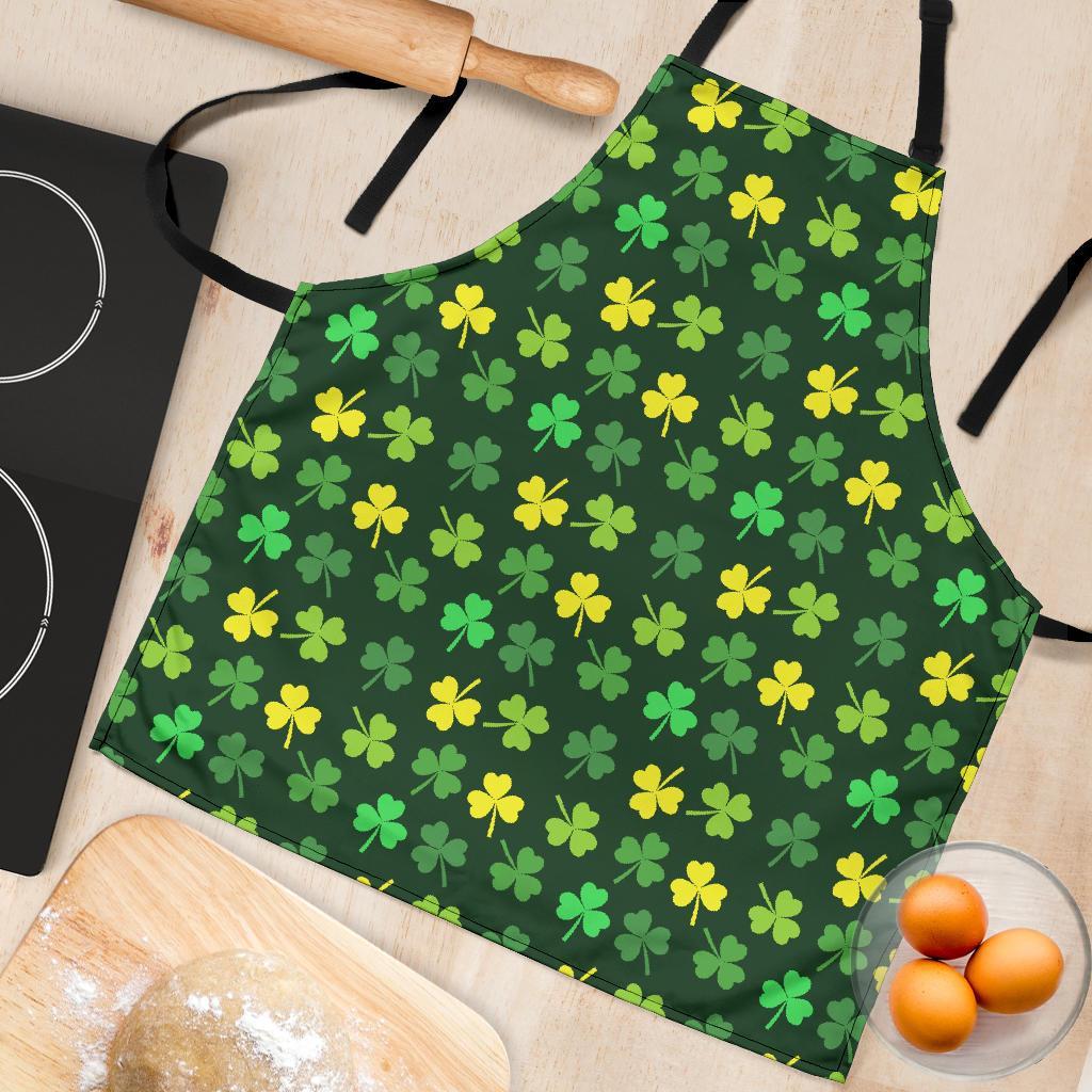 St Patrick's Day Shamrock Print Pattern Women's Apron-grizzshop