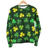 St Patrick's Day Shamrock Print Pattern Women's Sweatshirt-grizzshop