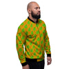 St. Patrick's Day Cute Clover Print Men's Bomber Jacket-grizzshop