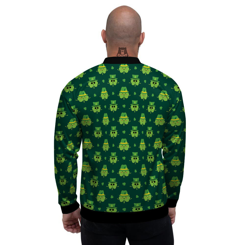 St. Patrick's Day Cute Print Pattern Men's Bomber Jacket-grizzshop