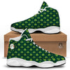 St. Patrick's Day Cute Print Pattern White Basketball Shoes-grizzshop