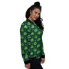 St. Patrick's Day Cute Print Pattern Women's Bomber Jacket-grizzshop