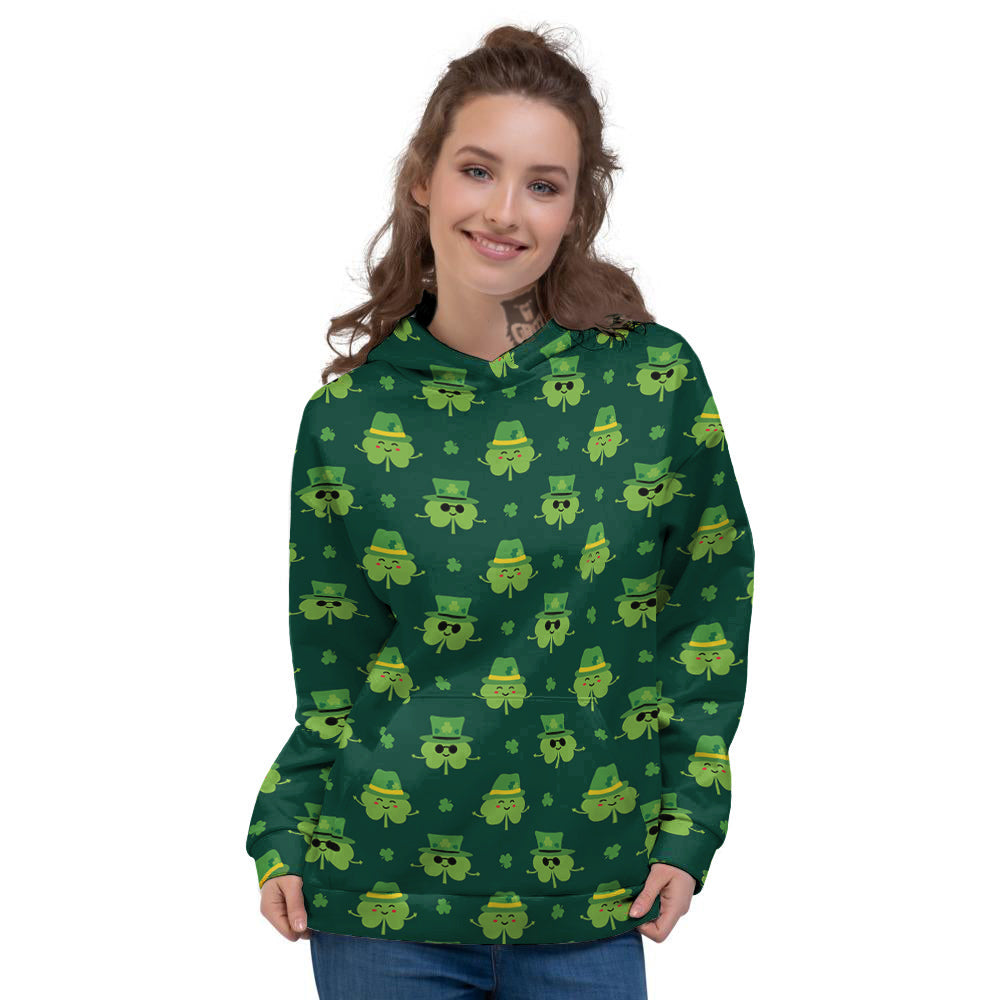 St. Patrick's Day Cute Print Pattern Women's Hoodie-grizzshop