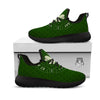 St. Patrick's Day Four Leaf Clover Print Black Athletic Shoes-grizzshop