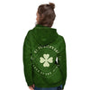 St. Patrick's Day Four Leaf Clover Print Women's Hoodie-grizzshop