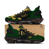 St. Patrick's Day Gold Clover Print Black Gym Shoes-grizzshop