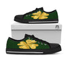 St. Patrick's Day Gold Clover Print Black Low Top Shoes-grizzshop