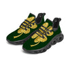 St. Patrick's Day Gold Clover Print Black Running Shoes-grizzshop