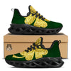 St. Patrick's Day Gold Clover Print Black Running Shoes-grizzshop