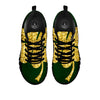 St. Patrick's Day Gold Clover Print Black Sneaker-grizzshop