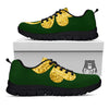 St. Patrick's Day Gold Clover Print Black Sneaker-grizzshop