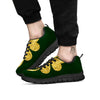 St. Patrick's Day Gold Clover Print Black Sneaker-grizzshop