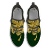 St. Patrick's Day Gold Clover Print Black Walking Shoes-grizzshop