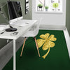 St. Patrick's Day Gold Clover Print Floor Mat-grizzshop