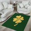 St. Patrick's Day Gold Clover Print Floor Mat-grizzshop