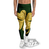 St. Patrick's Day Gold Clover Print Men's Leggings-grizzshop