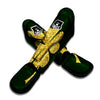 St. Patrick's Day Gold Clover Print Muay Thai Shin Guards-grizzshop