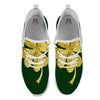 St. Patrick's Day Gold Clover Print White Athletic Shoes-grizzshop