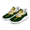 St. Patrick's Day Gold Clover Print White Running Shoes-grizzshop