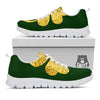 St. Patrick's Day Gold Clover Print White Sneaker-grizzshop