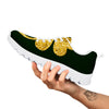 St. Patrick's Day Gold Clover Print White Sneaker-grizzshop