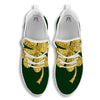 St. Patrick's Day Gold Clover Print White Walking Shoes-grizzshop